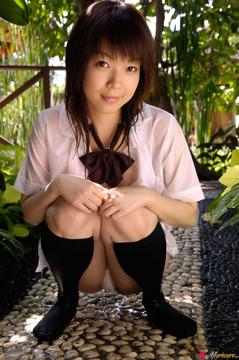 Haruka Aizawa in All Gravure set Schoolgirl Gift