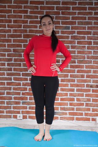 Di Devi in We Are Hairy set Di Devi masturbates after doing sexy yoga