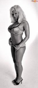 La Tasha Marzolla in Pinup Files set Black And White Photo Shoot