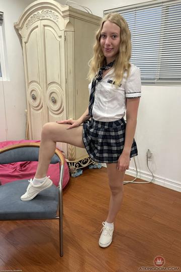 Kallie Taylor in ATK Petites set Schoolgirl Uniform