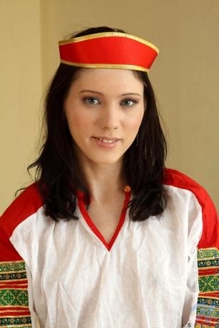 Aspen in Nubiles set Red stocking