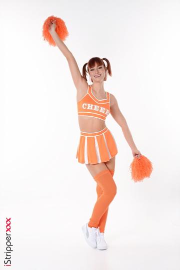 Dolly Dyson in Istripper set Orange Supporter