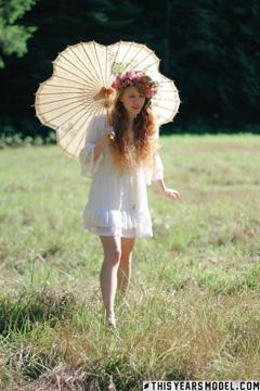 Dolly Little in This Years Model set Naked As A Little Doll In A Meadow