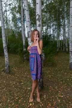 Gracie in Metart set Birch Forest